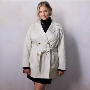 Lauren Conrad Beige Trench Coat Size Plus 0X